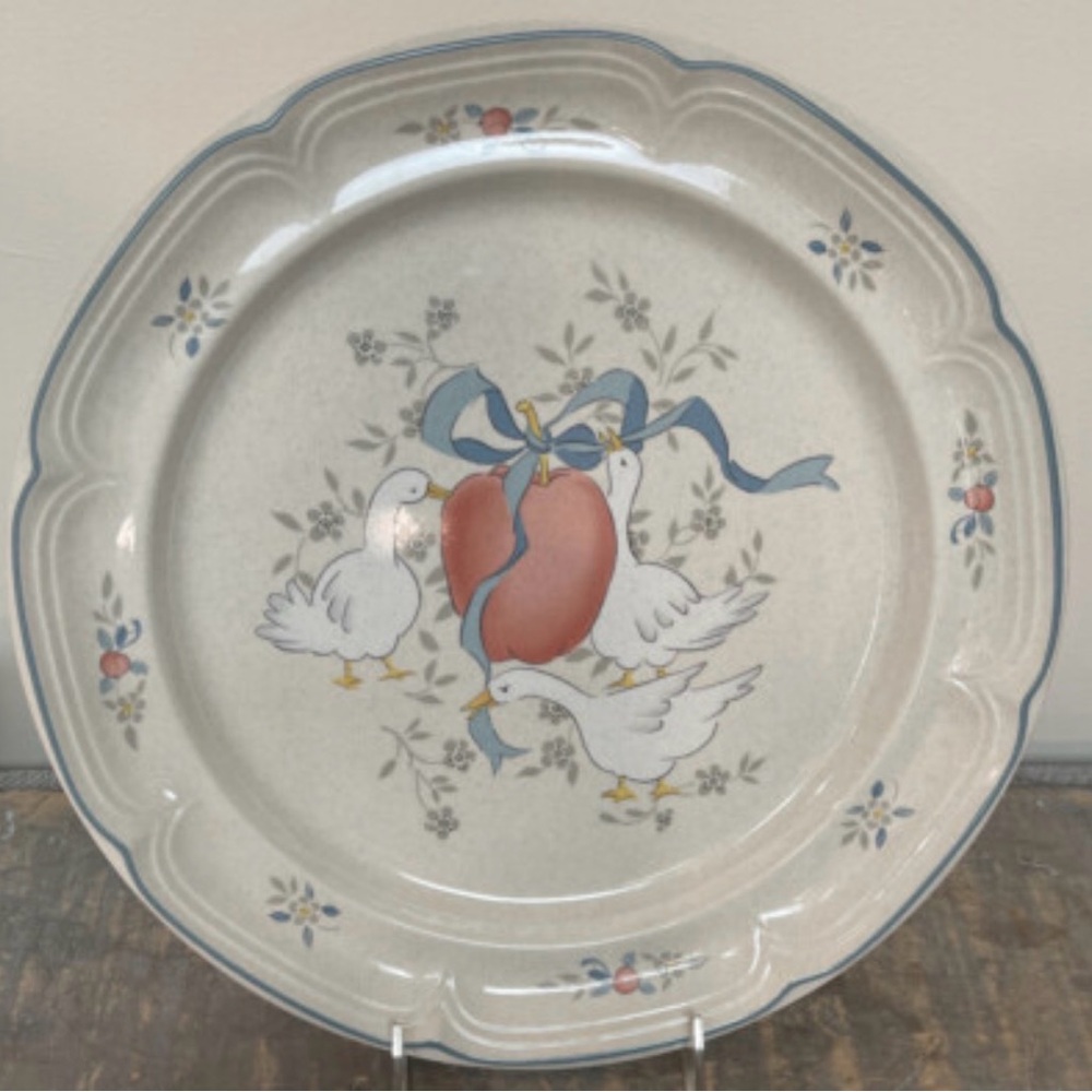 Vintage International China MARMALADE Stoneware Goose Geese 12" Inch Platter